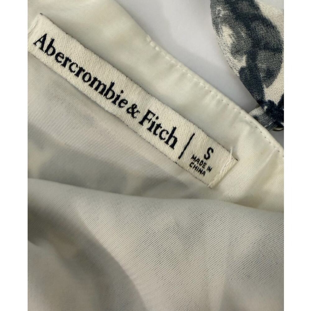 Abercrombie & Fitch Mini Dress 90s Blue and White Floral Pattern size Small - Picture 2 of 7